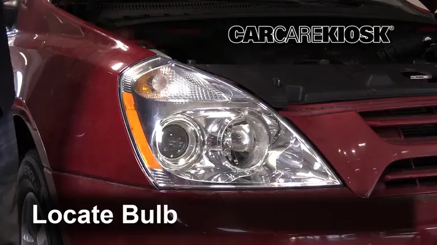2009 Kia Sedona LX 3.8L V6 Lights Highbeam (replace bulb)